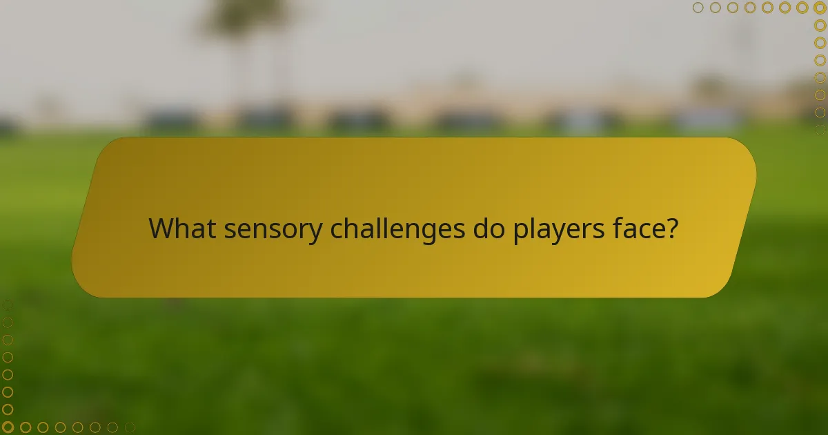 What sensory challenges do players face?